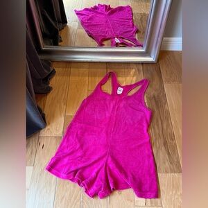90s-Early 2000s Victoria's Secret Fuchsia Romper